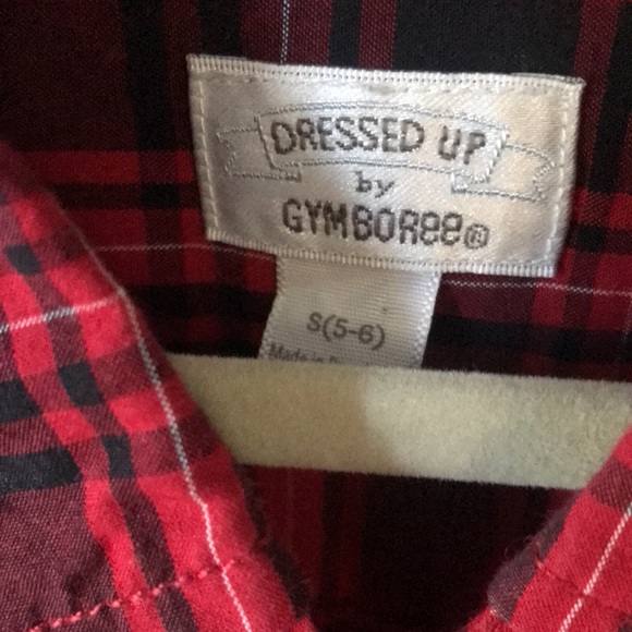 Boys Gymboree Button Down Long Sleeve Plaid Shirt 5 6 - Picture 2 of 6